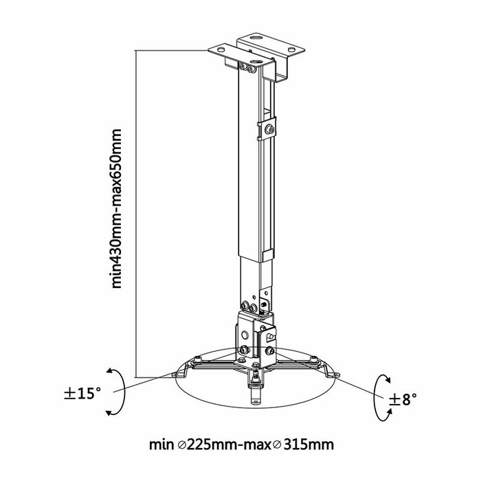 Aisens Soporte Universal para Proyector CWP01TSE-047 Negro Aisens Soporte Universal para Proyector CWP01TSE-047 Negro